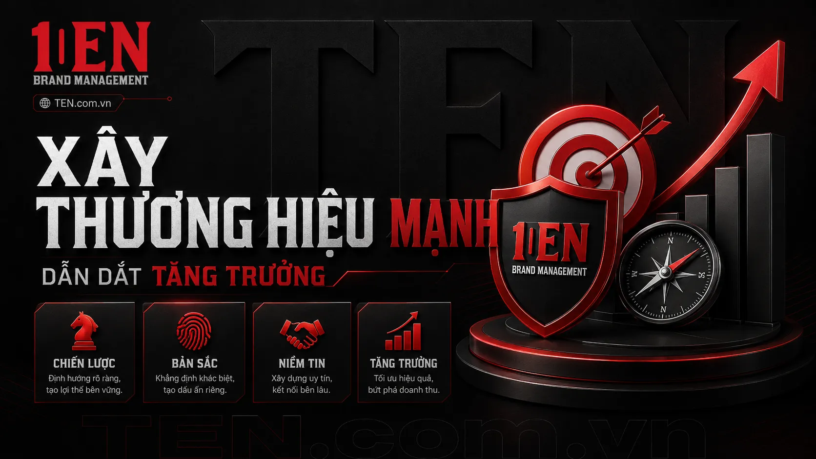 Minh họa domain đẹp được phát triển thành website và thương hiệu